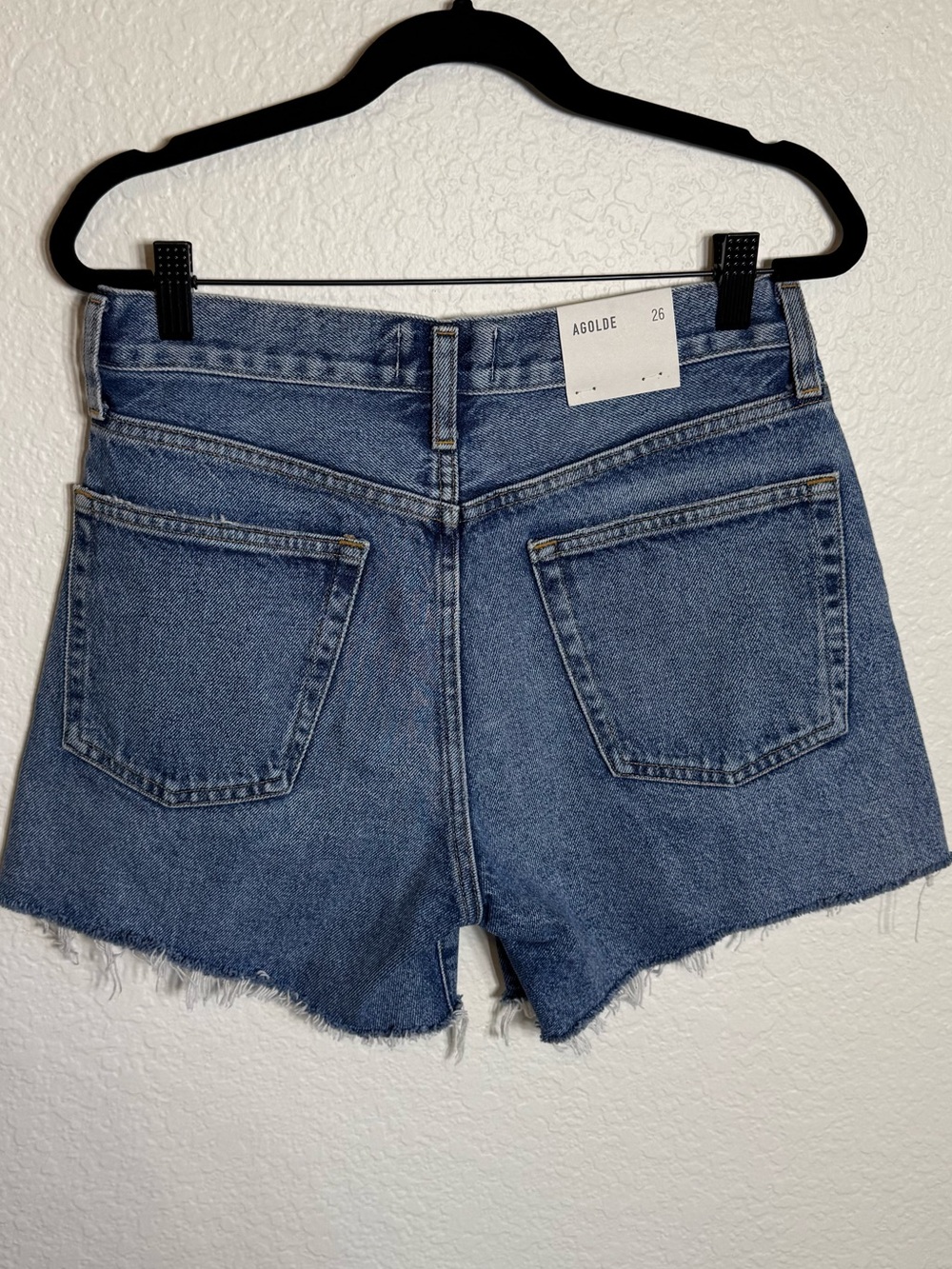 NWT Agolde Parker Long Denim Shorts - Skywave - Picture 4 of 7